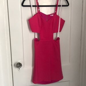 Hot pink Naven cut out mini dress sz 6
